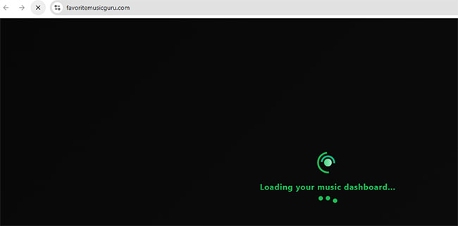 favoritemusicguru stuck loading your music dashboard