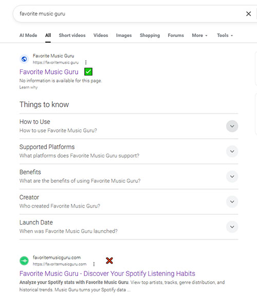 find favorite music guru website