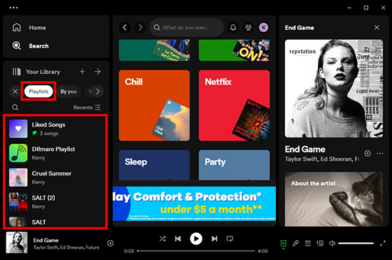 find playlist on spotify