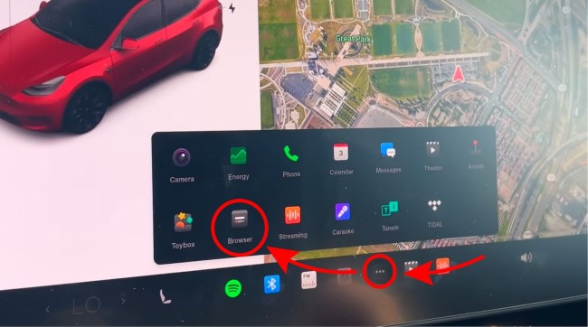 find tesla browser