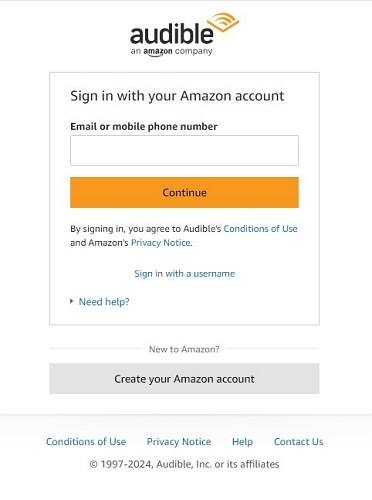 login amazon account