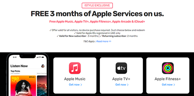 get apple music 3 months free via istyle