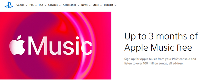 free apple music on ps5