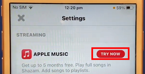 get free apple music shazam