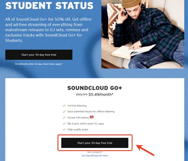 free trail soundcloud student plan