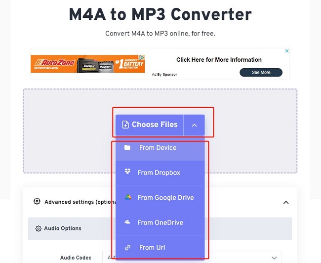 freeconvert m4a to mp3 converter online