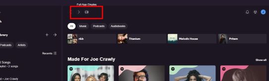 full display icon on the top