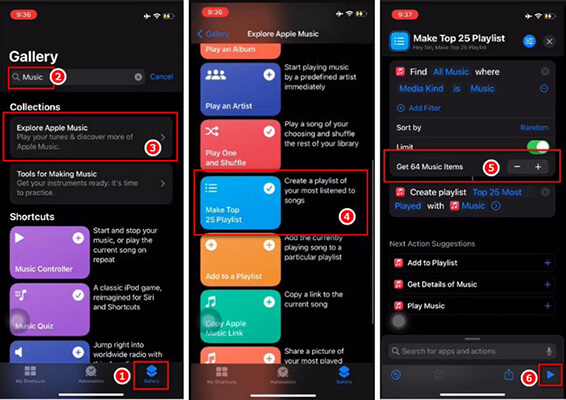 download all apple music at once via shortcut