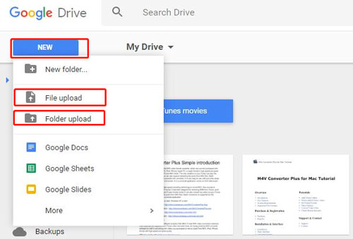 create new folder for apple music on google drive