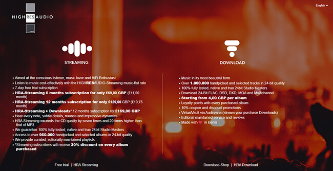 highresaudio to purchase flac music
