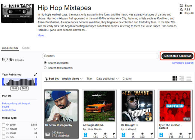 hip hop datpiff mixtapes on archive