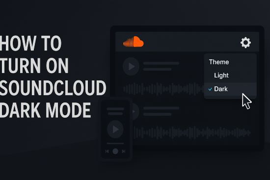 how to turn on soundcloud dark mode