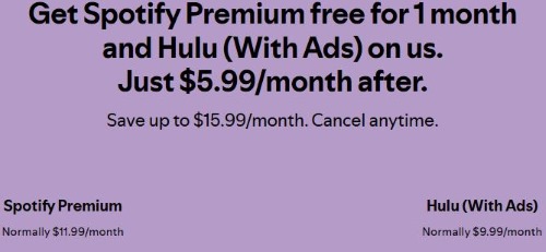 hulu in spotify premium for student