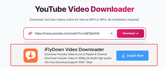 iflydown ads banner on vd6s