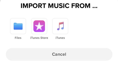 import music from quik on iphone