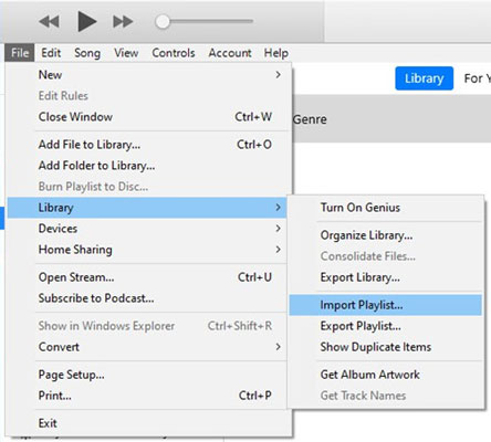 import apple music playlist to new account