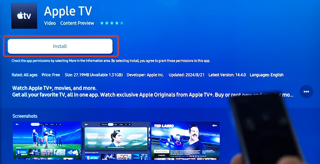 install apple tv app on samsung tv
