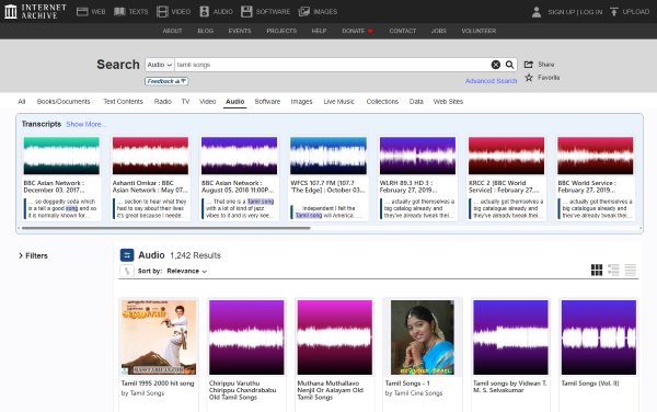 internet archive for tamil