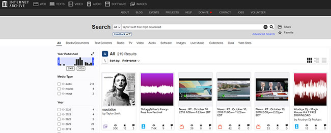 internet archive free music mp3 download