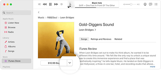 itunes store choose gift this apple music