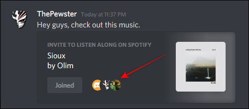 join and listen to spotify with friends together on discord