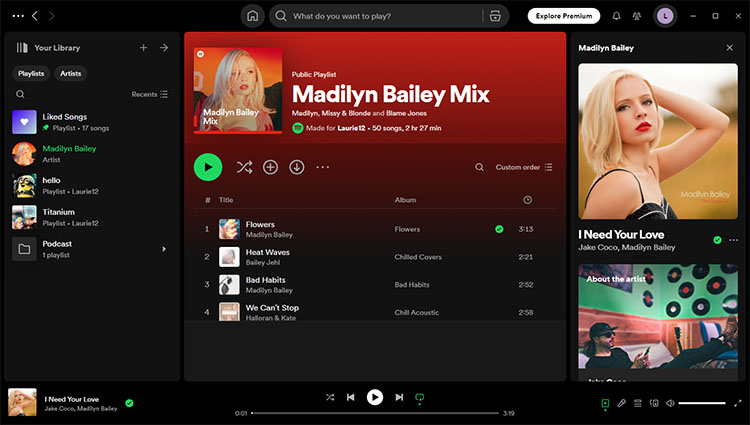 Launch Spotify app on desktop