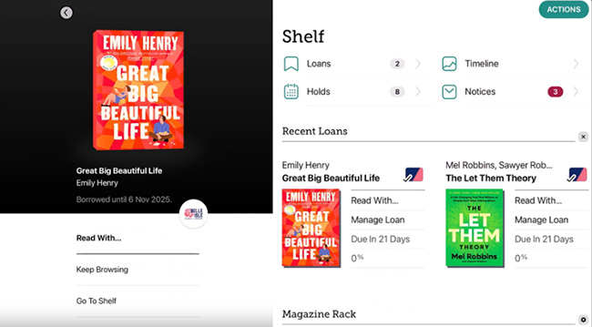 libby shelf to play audiobooks