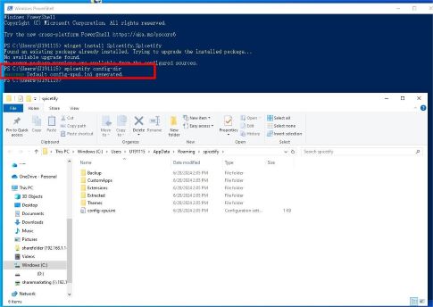 locate spicetify on windows