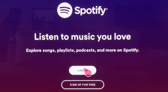log in spotify on lg tv