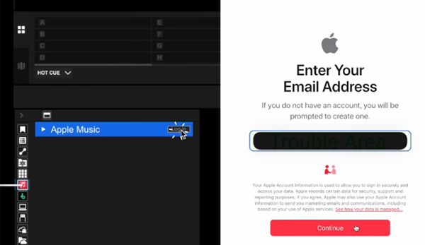 login apple music in rekordbox