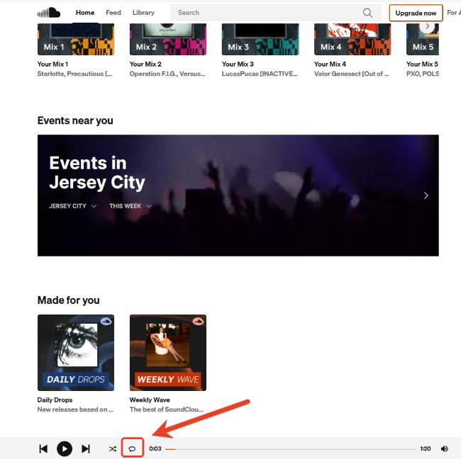 loop soundcloud web