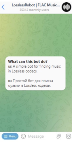 losslessrobot telegram bot for qobuz