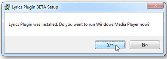 lyrics plugin for windows media player