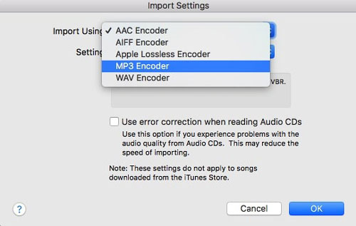 m4a to mp3 in itunes