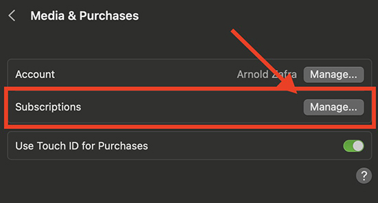 manage apple music subscriptions on mac