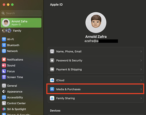open media purchases on mac