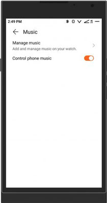 manage music huawei health app