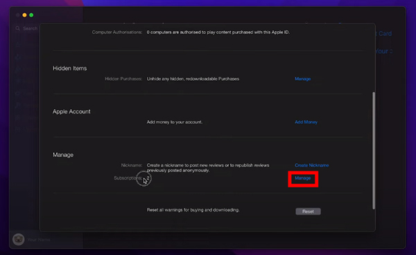 manage apple music subscription mac