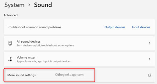 check the windows audio output