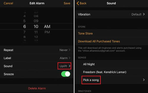 music alarm clock for spotify
