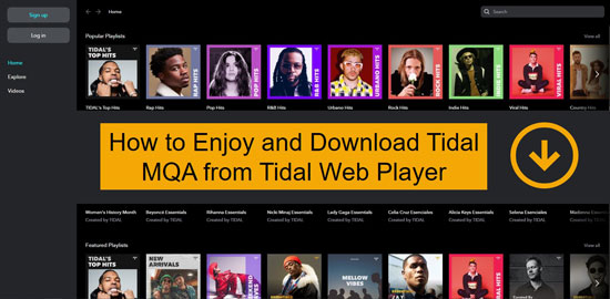 tidal web player
