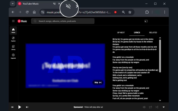 muteads extension for block ads from youtube music