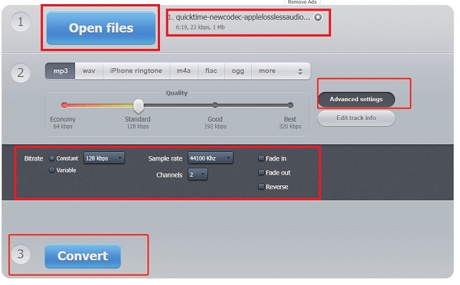online audio converter m4a to mp3