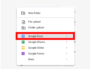 open google docs