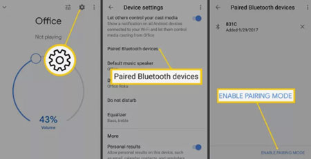 paired bluetooth devices google home