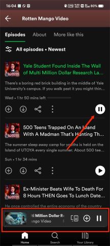 pick a podcast to play
