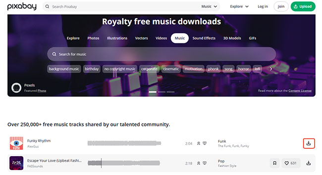 pixabay free music downloads