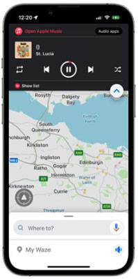 use apple music in waze