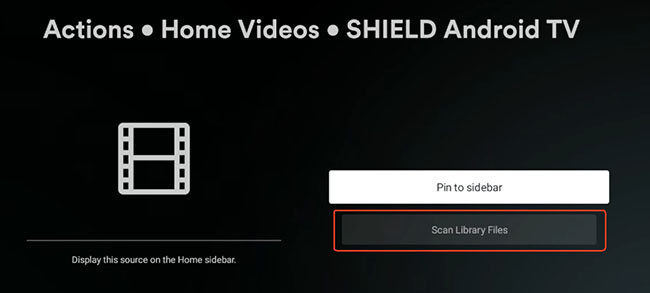 plex to scan library files in nvidia shield