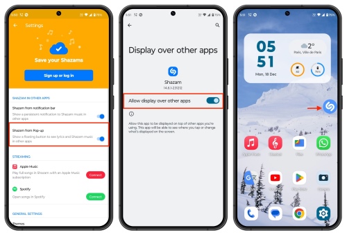 pop up shazam